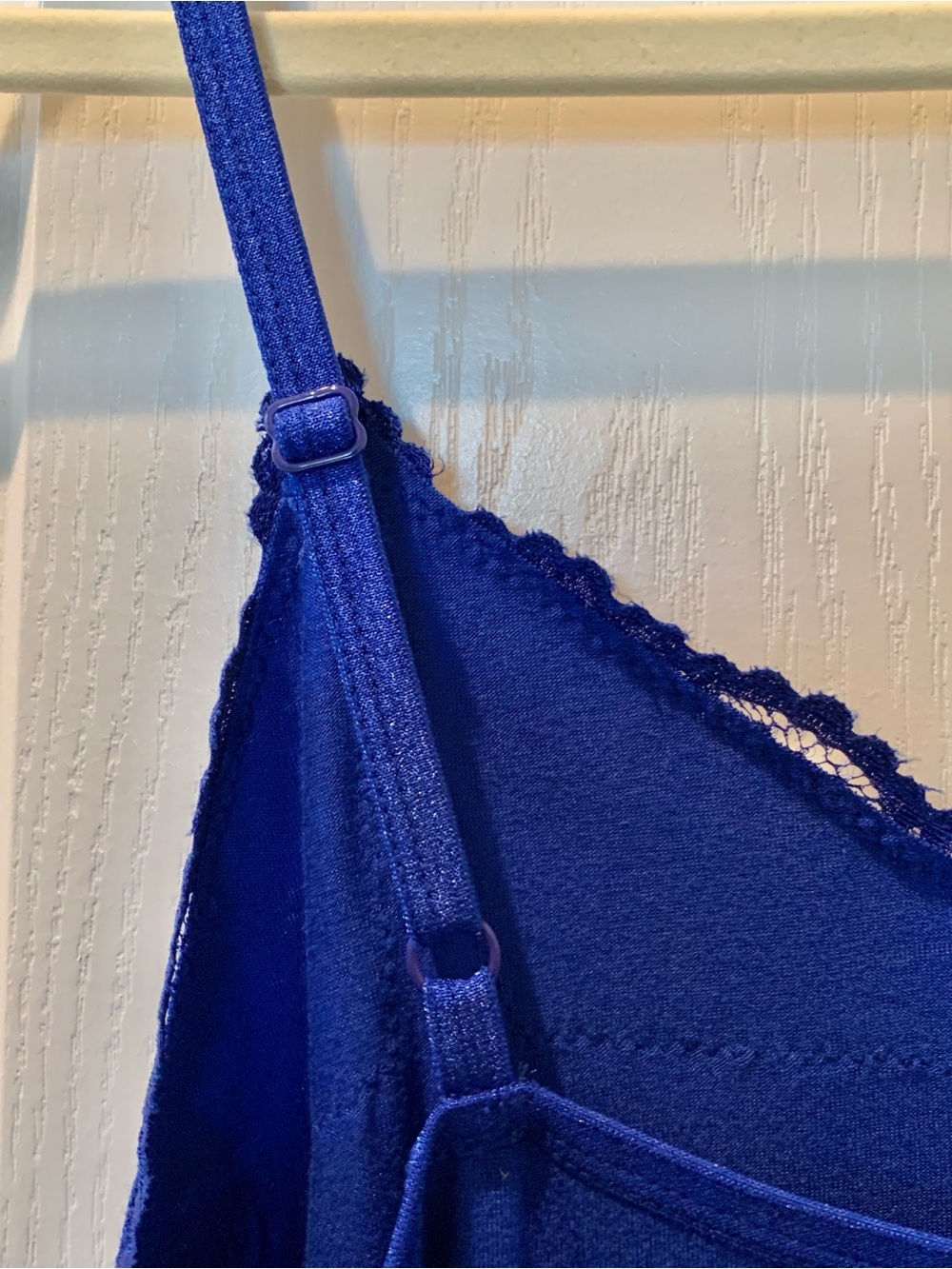 LANE BRYANT Royal Blue Lace Trim Spaghetti Strap Tank Top Camisole Size 14/16 - Picture 7 of 10